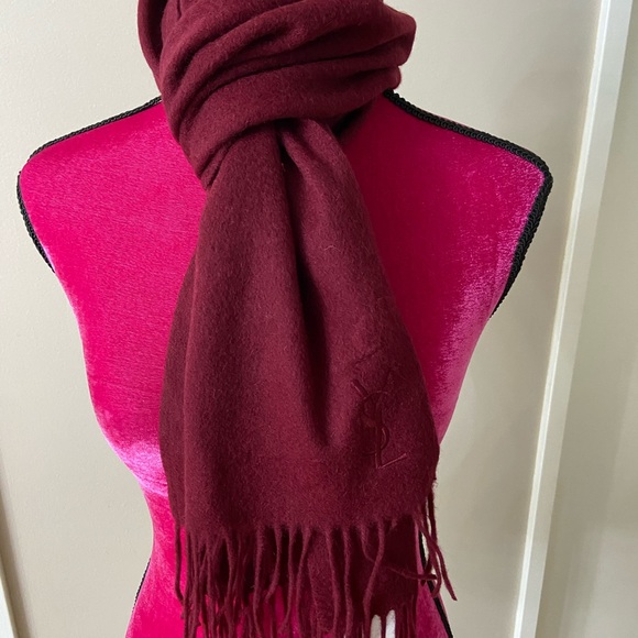 Yves Saint Laurent Accessories - Yves Saint Laurent wool burgundy scarf Yves Saint Laurent Accessories - Yves Saint Laurent wool burgundy scarf